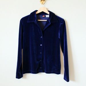 Velvet Button Up